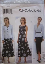4508 Vintage Butterick Sewing Pattern Jacket Dress Skirt UNCUT 6-22 Easy OOP FF