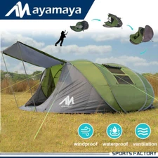 5-6 Person Pop Up Camping Tent Waterproof Family Automatic Instant Dome Shelter