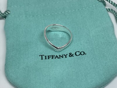 Tiffany & Co. Elsa Peretti Sterling Silver Spain Curved Ring  display picture 1