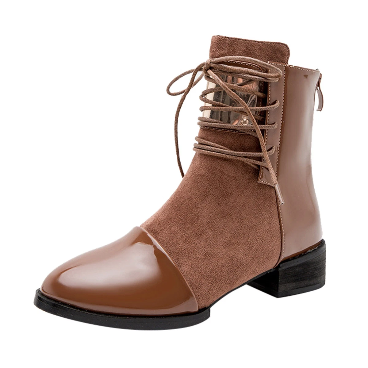 No heel top leather boots