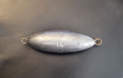 STRAIGHT INLINE TORPEDO TROLLING SINKER 16 OZ 5 OF THEM