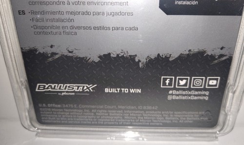 Ballistix Sport Gaming Memory 8GB 2x4 GB DDr4-2400 1.2v - 8gb Kit - Picture 4 of 10