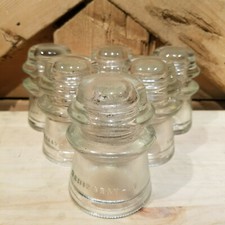 Insulator Clear Glass Hemingray Model 17 Made in USA - Swanky Barn