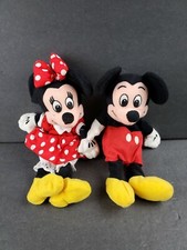 Disney Store 2001 Mickey Minnie Mouse Set of 2 Bean Bag Plush Animal Toys