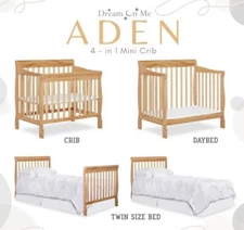 Aden Mini Convertable Crib & Mattress