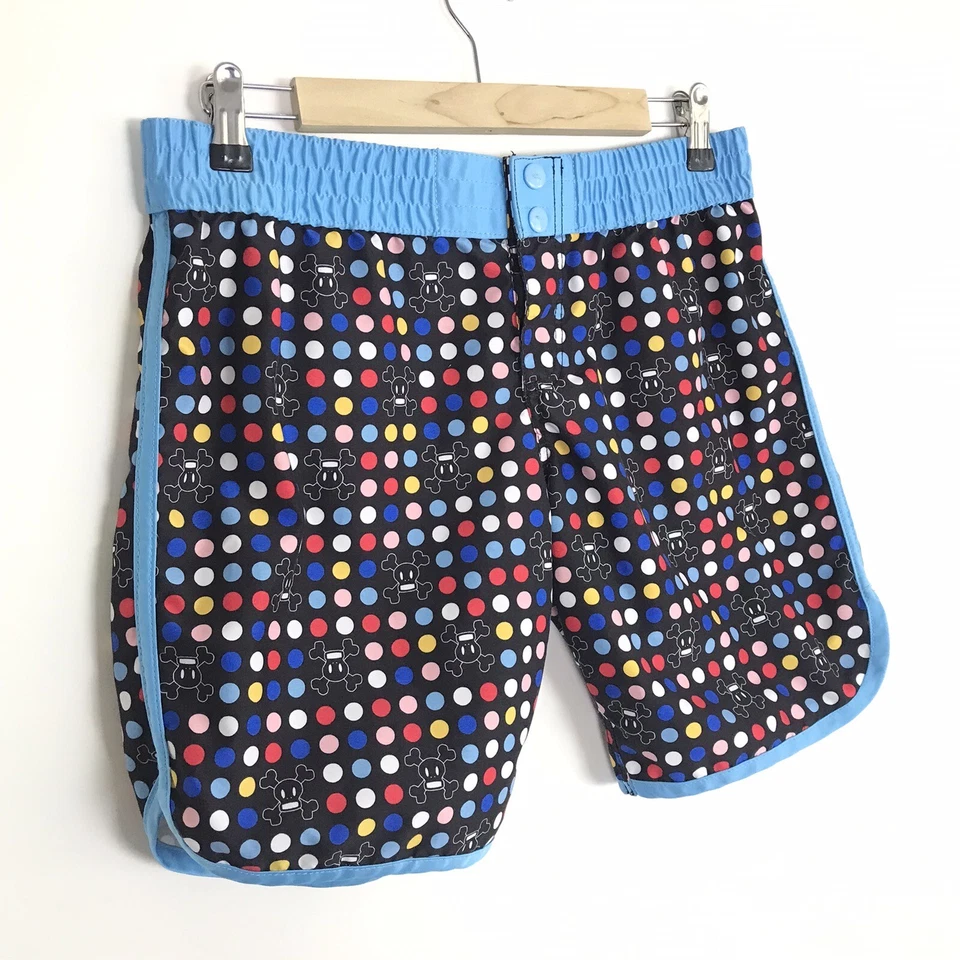 Женские шорты Paul Frank Y2K со скрещенными костями в горошек размер средний для плавания - Изображение 3 из 4