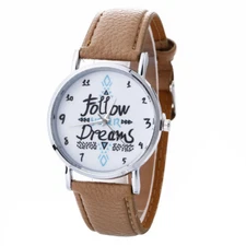 Korean Style Quartz Watch - Fashionable Women’s Leather Strap