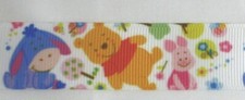 Winnie the Pooh Inspired Grosgrain ribbon BTY 7/8" Piglet Eeyore