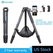 Carbon Fiber Tripod Heavy Duty Camera Tripod Stand for Canon Sony Nikon DSLR New