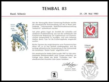1983 TEMBAL 83 Basel Switzerland Souvenir Card SC83 SCCS: PS-44 CTO