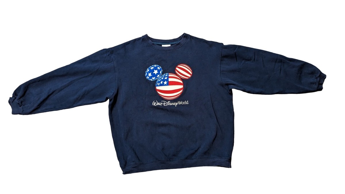 Vintage Walt Disney World Mickey Mouse American Flag
