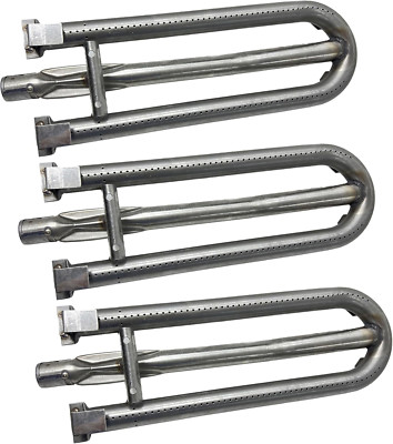 BBQ Grill Burner Tube Pipe 3 Pcs Stainless Steel Replacement Parts for Brinkmann