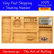 1x OFFICIAL RAW Triple Flip Bamboo Rolling Tray 