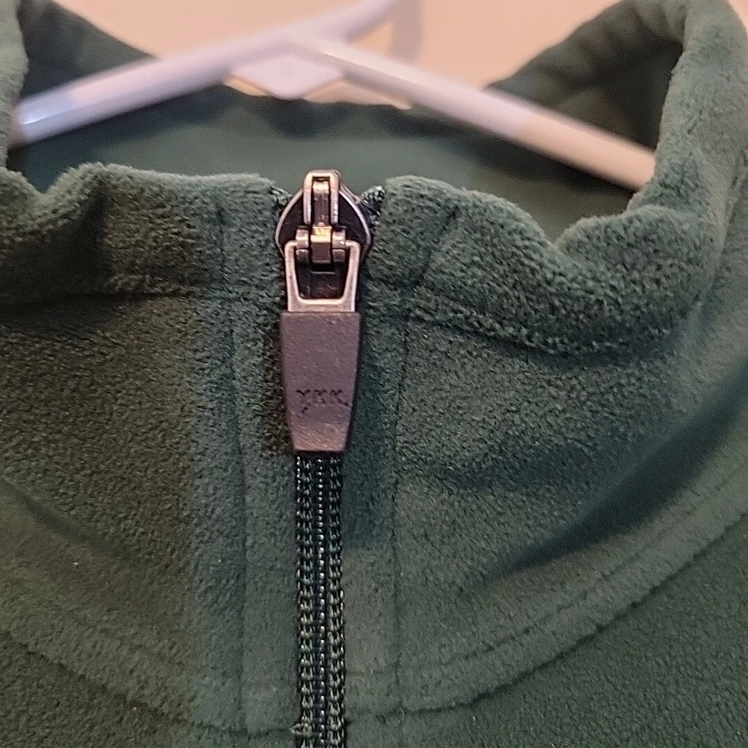 L.L. Bean Jacket Adult Large Green Fleece Full Zip Mock Neck Long Sleeve Mens image 5