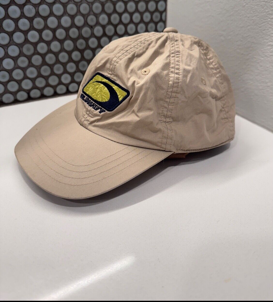 Vintage Old Navy Hat Cap Mens Beige Strap Back Embroidered Lightweight