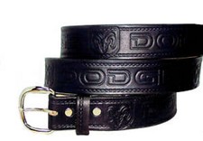 Dodge Truck Car Auto Trucker Biker Ram Work Wear Western Leather Belt w Buckle