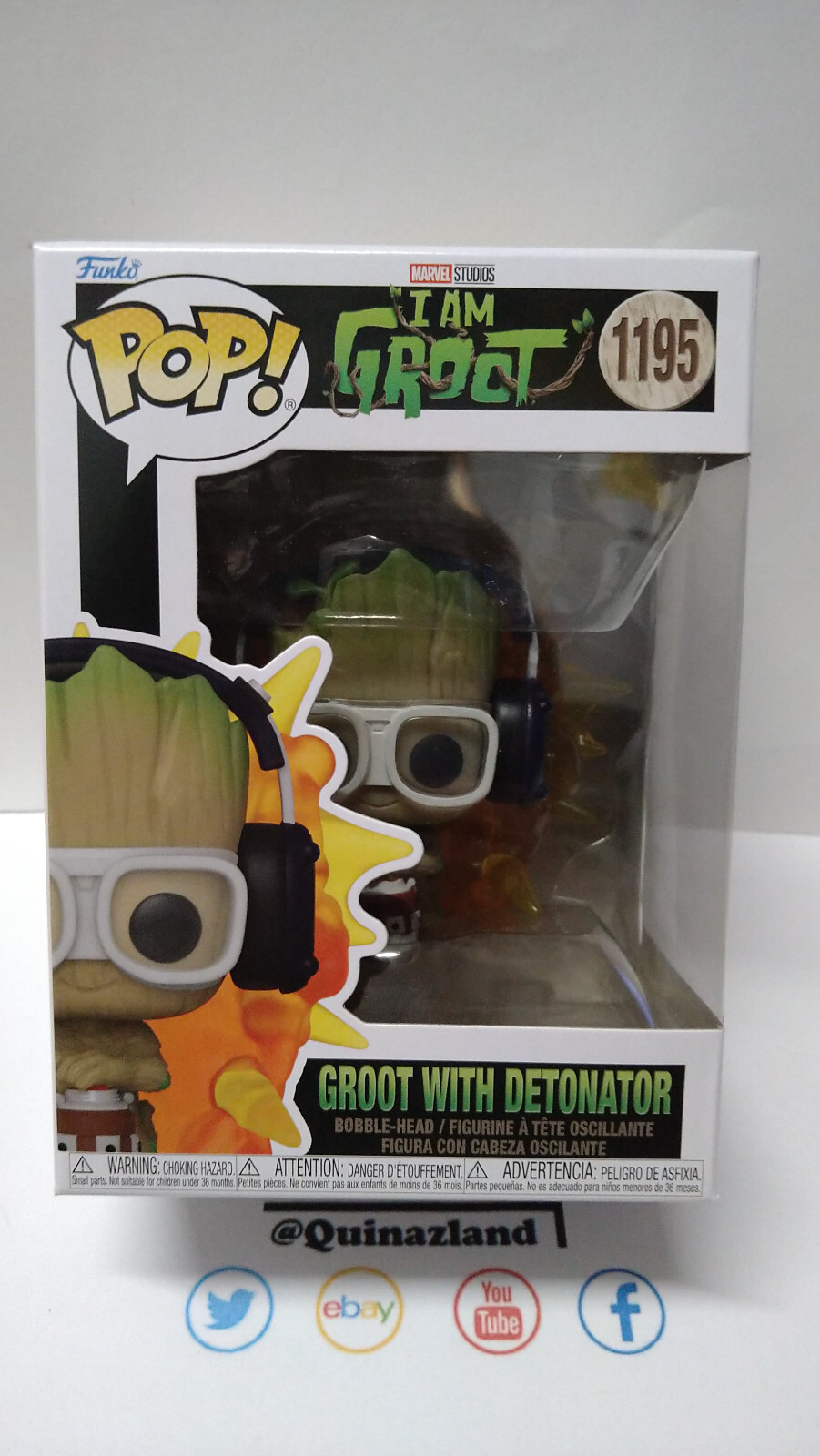 Funko Pop! I AM GROOT POP N° 1195 Groot with Detonator (F10)