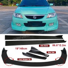 For Mazda 3 323 Side Skirt Rear Lip Front Bumper Lip Splitter Spoiler Glossy