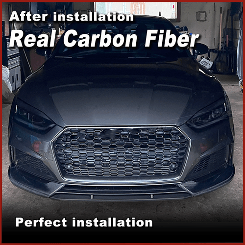 Se adapta a Audi S5 A5 B9 Sline 17-19 carbono labio delantero alerón alerón delantero - Imagen 3 de 11