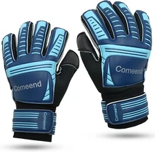 Goalie Gloves 1 Pr Soccer Goalkeeper Gloves w/fingersave Youth and Adult Size 7
