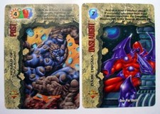 2 OverPower Marvel Fleer 1996 Onslaught Dark Enigma Post Herald of Special Promo