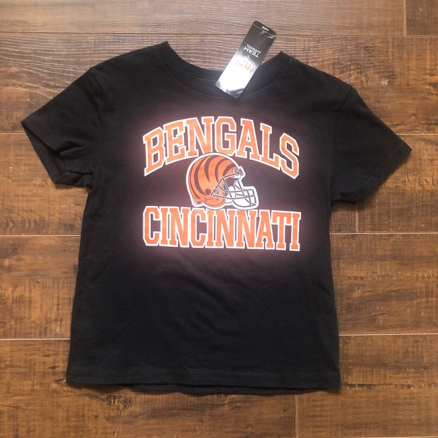 NFL Kids Cincinnati Bengals Black T-Shirt Size Medium 5/6 | eBay