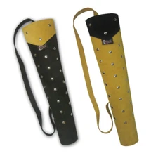 LONGBOW/HORSE BOW/RECURVE/COMPOUND BOW LEATHER SHOULDER BACK ARROW QUIVER BAG