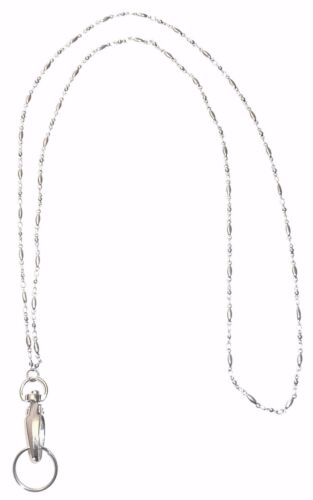 Stainless Steel Fashion Women's Beaded Lanyard 34 inches, Non Breakaway STRONG! - Picture 1 of 3