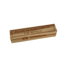 Please Return Carton for Refills Chicken Eggs Rectangle Rubber Stamp Stamping