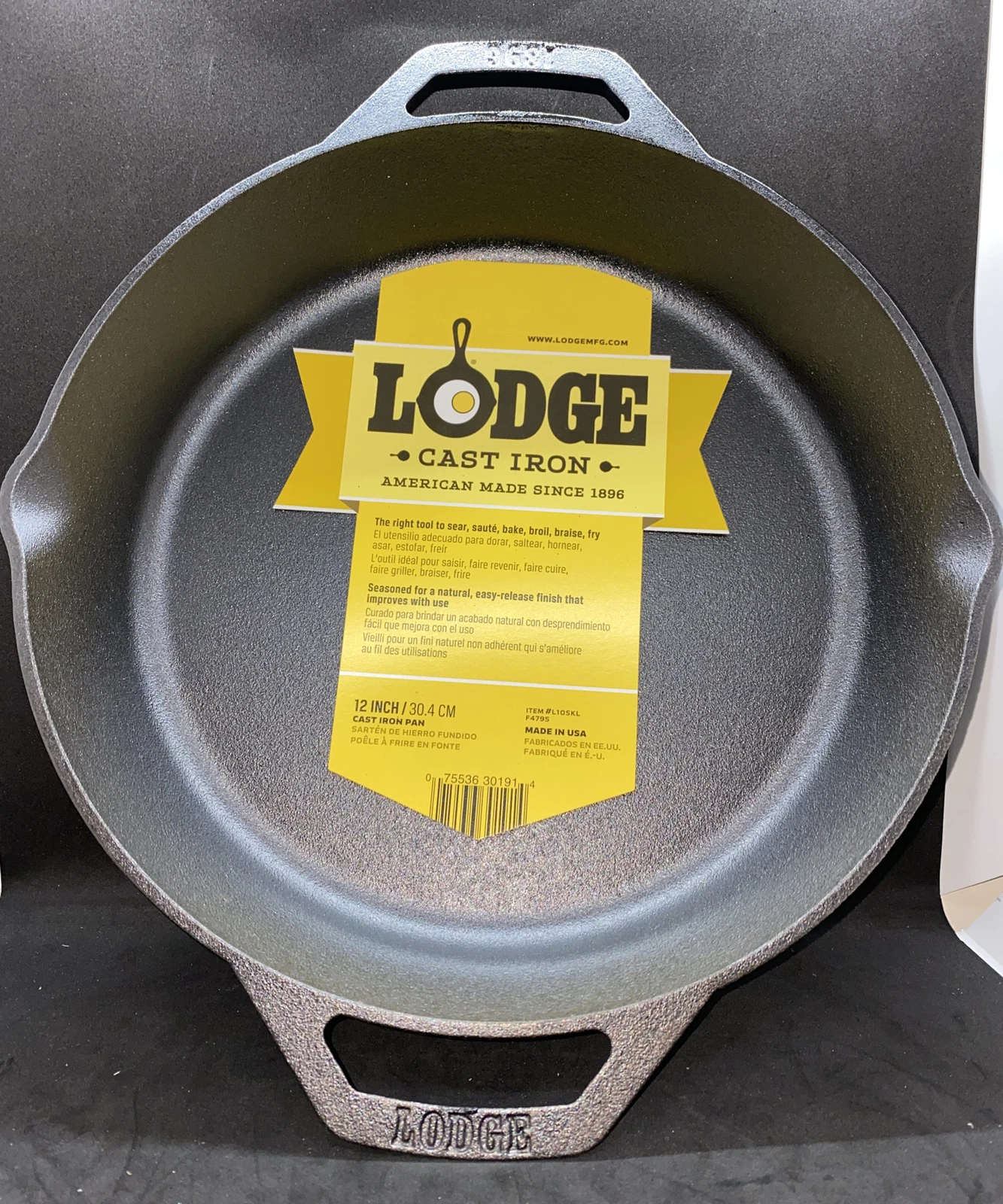 Lodge 12 In. Dual Handle Cast Iron Skillet L10SKL - 1 Each