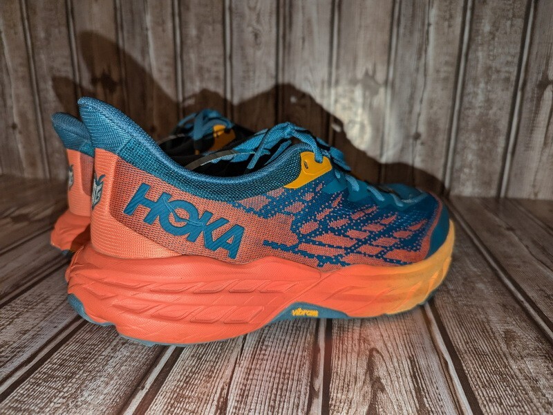 Hoka One One Speedgoat 5 Blue/ Orange Trail Running Shoes Women's 9.5 B