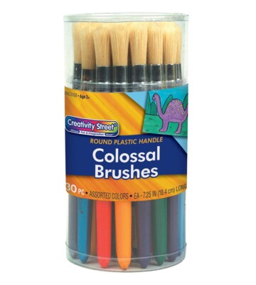 Creativity Street Colossal Brush Natural Bristle Round 30/Set 5168