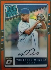 Yohander Mendez 2017 Optic Rated Rookie Orange Refractor Auto  # 41/99