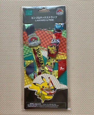 Pokemon Center WCS Limited Pins & Neck Strap Yokohama NEW | eBay