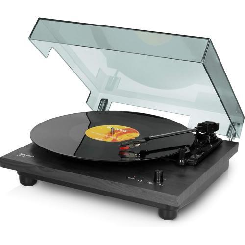Idea Regalo: Giradischi Lenco LS-10 Nero con Diffusori Integrati