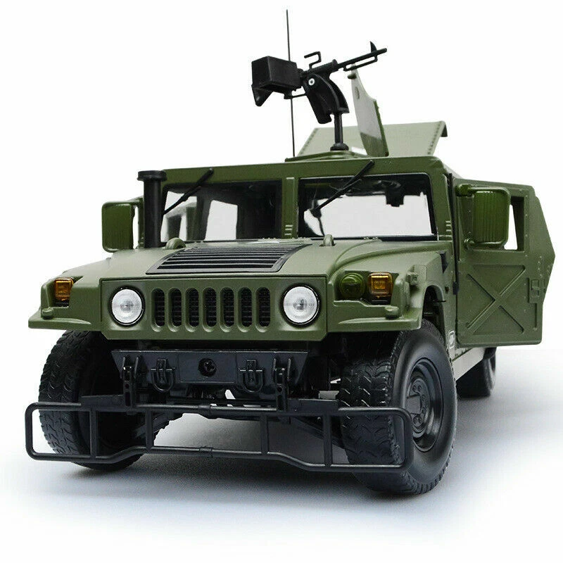 1/18 Diecast Military Hummer H1 Models Toys Armored SUV Tactical Vehicle Cars - Image 2 of 4