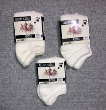 3 Twin City Vintage Socks Roll Top Terry Cushioned Ankle Men s 10-13 The Chase