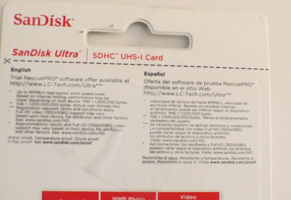 SanDisk Ultra SDHC UHS 1-Card 16GB New Factory Sealed - Image 3 of 4