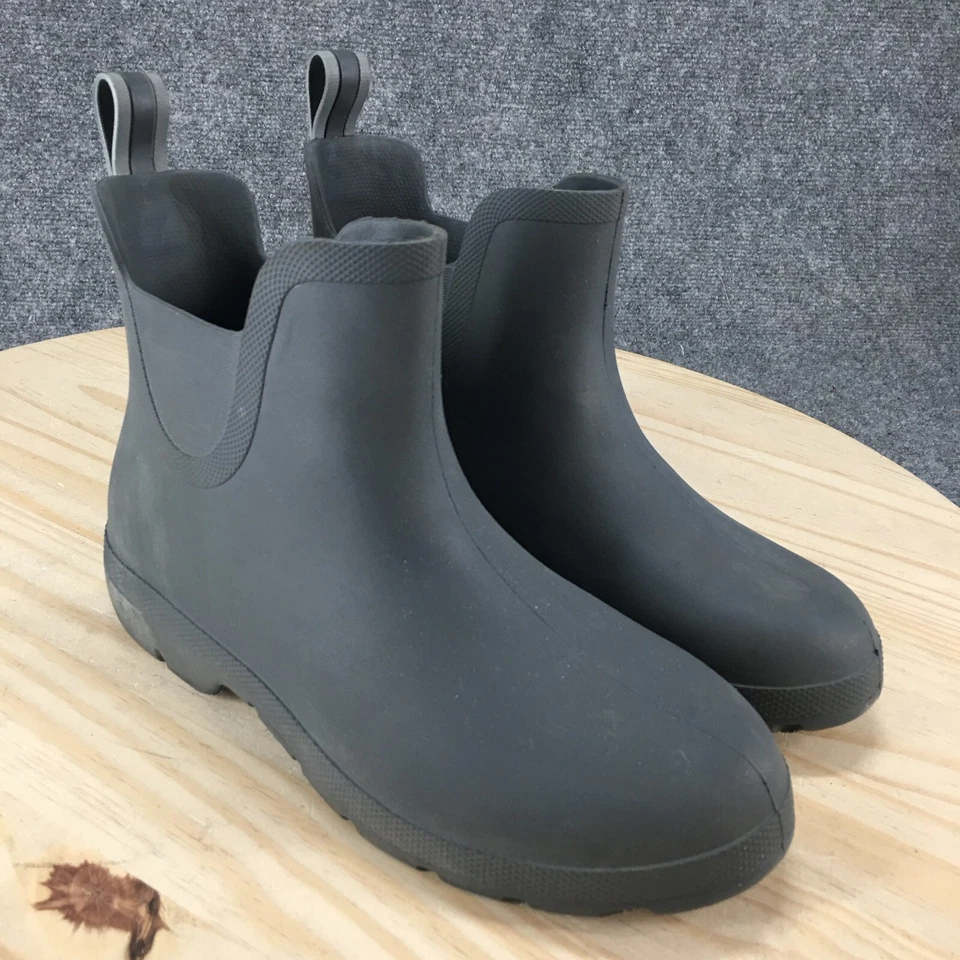 Totes Boots Womens 9 Cirrus Chelsea Rain Black Round Toe Pull On Ankle Top Flats - Image 3 of 4