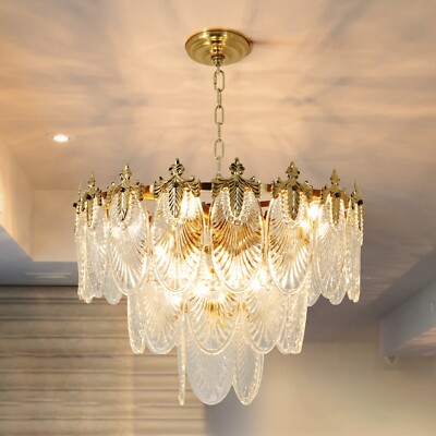 Modern Gold Crystal Chandelier Luxury 8-Lights Ceiling Pendant Light Fixtures