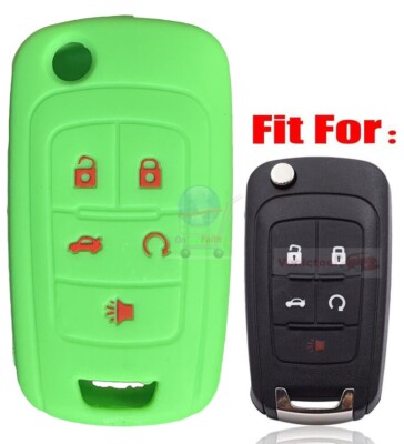 Fit Chevrolet Equinox Silverado Malibu 5 BNT Remote Silicone Key Fob Cover Case