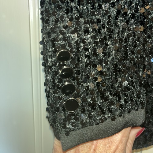 BNWT Mos Mosh Cary Lala Blazer Black Sequin £209 Size 36 10 - Picture 3 of 9