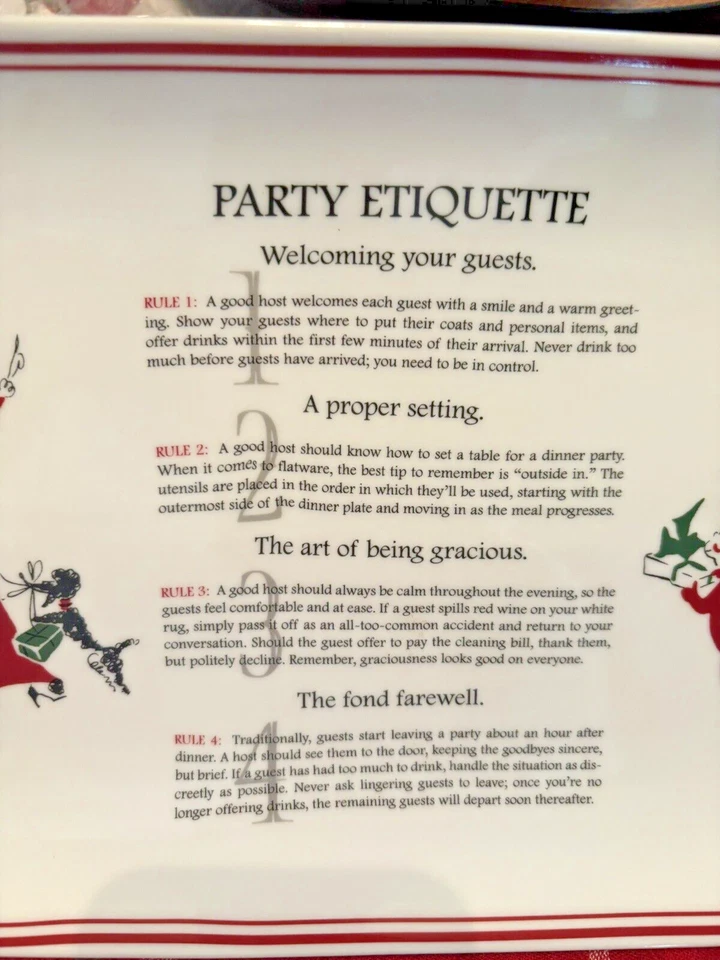 Pottery Barn Disney Plate Holiday Party Platter Christmas Santa tray appetizer ! - Image 4 of 4