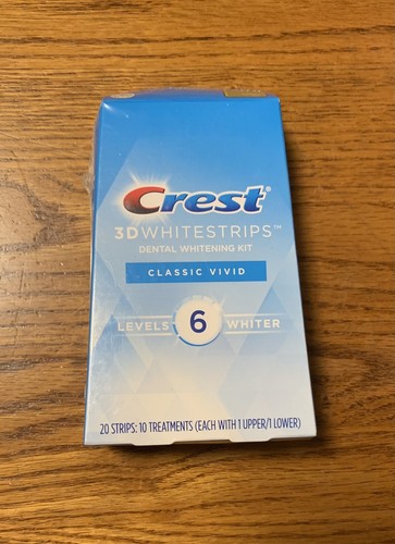 Crest 3D Whitestrips Classic Vivid 10 Treatment 20 Strips Exp 062024