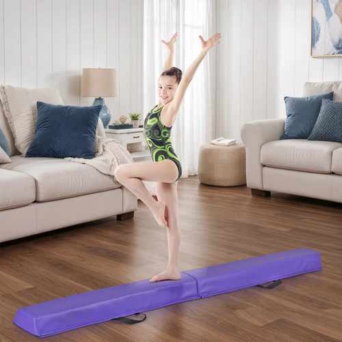 6 Fuß faltbarer Schwebebalken mit rutschfester Basis Gymnastik Trainingsgerät 3 Farben - Bild 9 von 28
