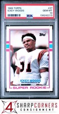 1989 TOPPS #27 ICKEY WOODS RC SUPER ROOKIE BENGALS PSA 10