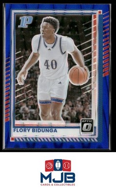 2025-26 Donruss Flory Bidunga Optic Blue Seismic /99 #93 Kansas Jayhawks