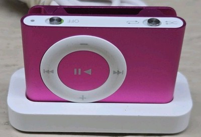 Pink Apple iPod shuffle 2nd Gen Clip On A1204 1 GB Complete Tested