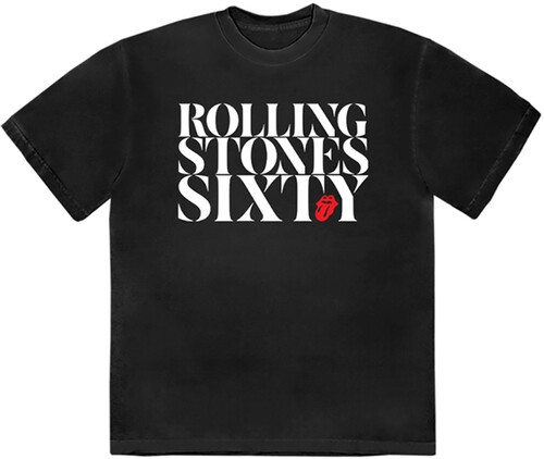 The Rolling Stones - Шикарная черная футболка SS унисекс Sixty от The Rolling Stones.