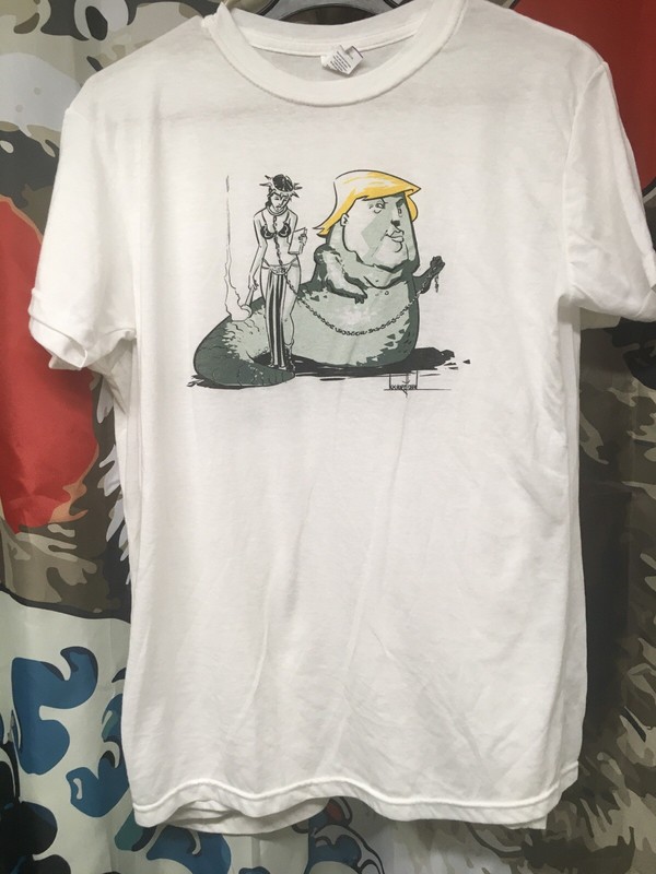 Kishore Mohan Political Satire T-Shirt Funny Caricature Tee, Anti Trump T-shirt